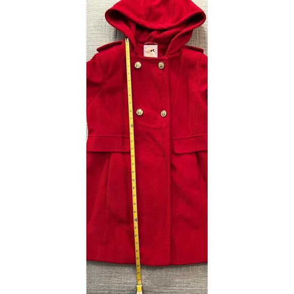 Tommy Hilfiger red hooded double breasted coat size medium - Picture 4 of 8